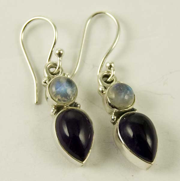 Silver Earring Tear Drop L3.2c