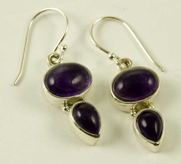 Silver Earring Double Drop