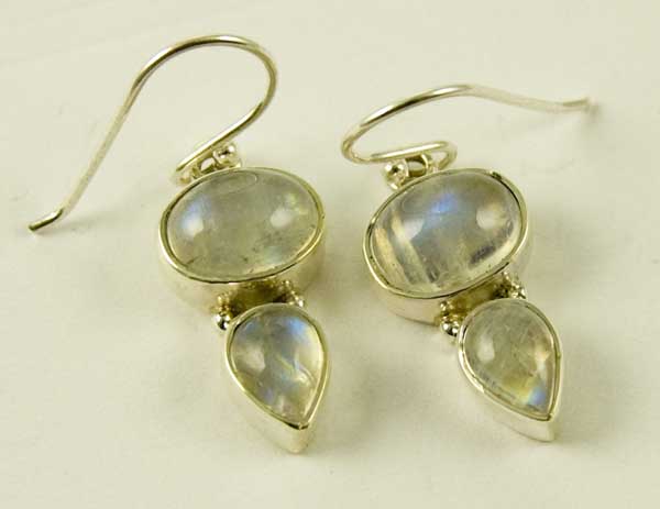 Silver Earring Double Drop