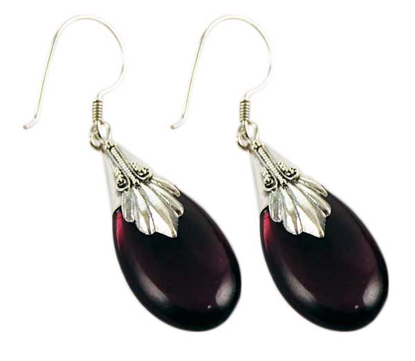 Earring Drop Dark Purple