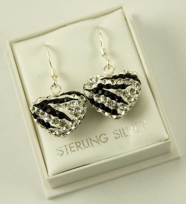 Silver Earring Heart 14mm