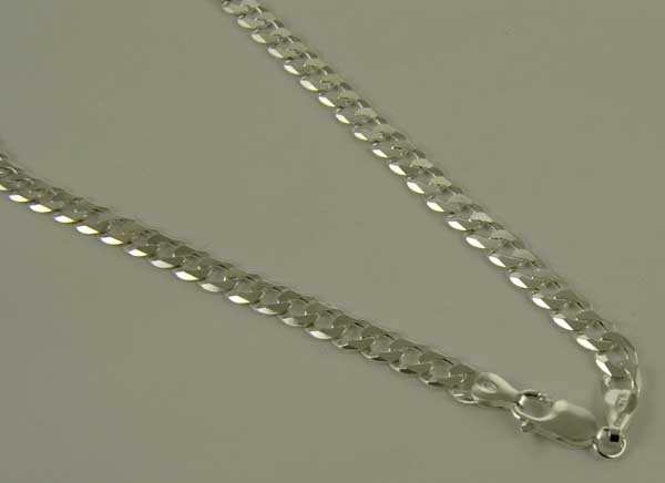 Chain Silver Curb 20 Inch
