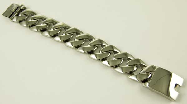 Bracelet Stainless Steel Heavy Flat Links