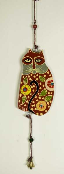 Cat Red Hanging Wooden