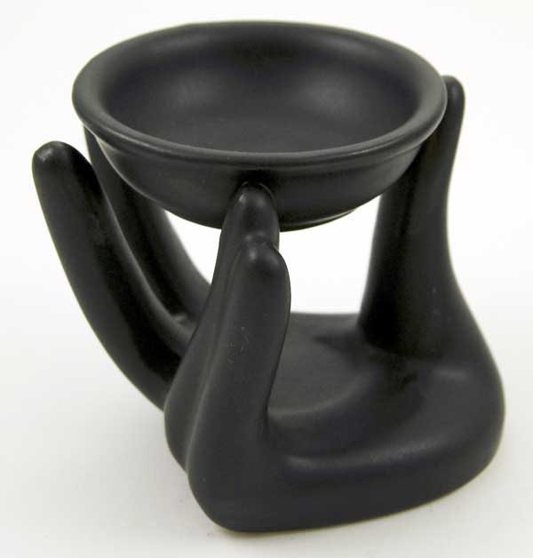Oil Burner Ceramic Hand Black