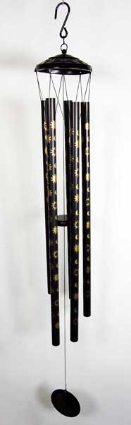 Wind Chime Black Sun And Moon 41 Inch