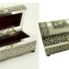 Box Jewellery Metal Rose Red