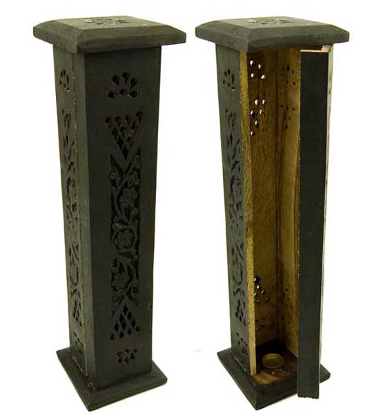 Incense Holder Tower Black