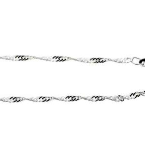 Silver Chain Curb 16 Inch