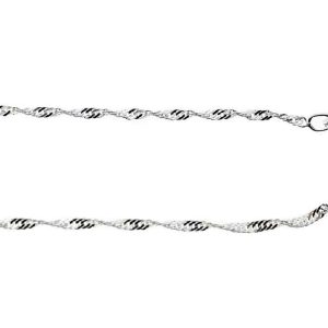 Silver Chain Curb 18 Inch
