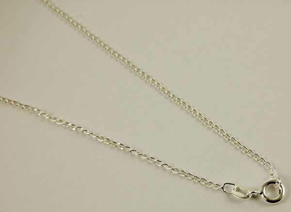 Silver Chain Long Curb 18 Inch